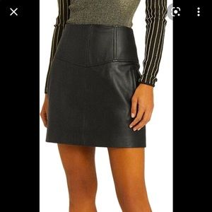 Reiss Farleigh Leather mini skirt